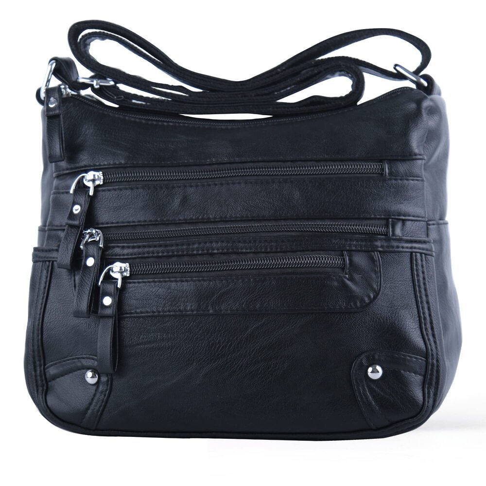 8506 10 Pockets Crossbody Purses Medium Pocketbooks Lightweight Satchel Bag